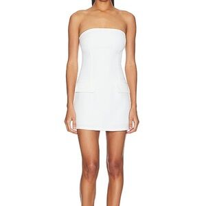 Superdown White Strapless Bodycon Dress Cocktail